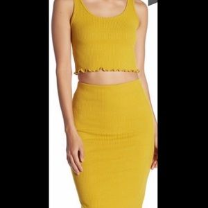 Good Luck Gem 2 Piece Outfit w/Crop Top & Midi skirt